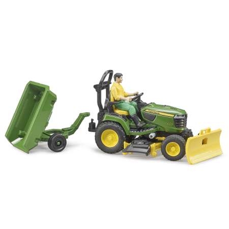 Автомобиль BRUDER 62104 Трактор John Deere с прицепом и фигуркой