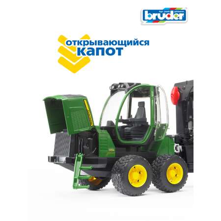 Игрушка BRUDER Трактор John Deere 1210E с прицепом и аксессуарами