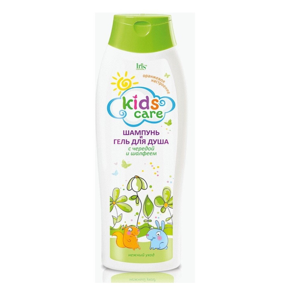 Шампунь-гель для волос Iris Cosmetic детский KIDS CARE с чередой и шалфеем 400 мл - фото 1