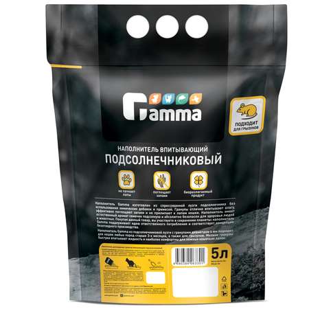 Наполнитель для кошек GAMMA растительный впитывающий 5л