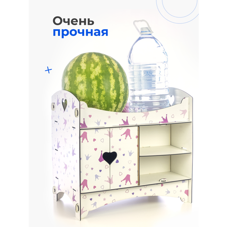 Кроватка со шкафом и полками Teremtoys.ru 3179