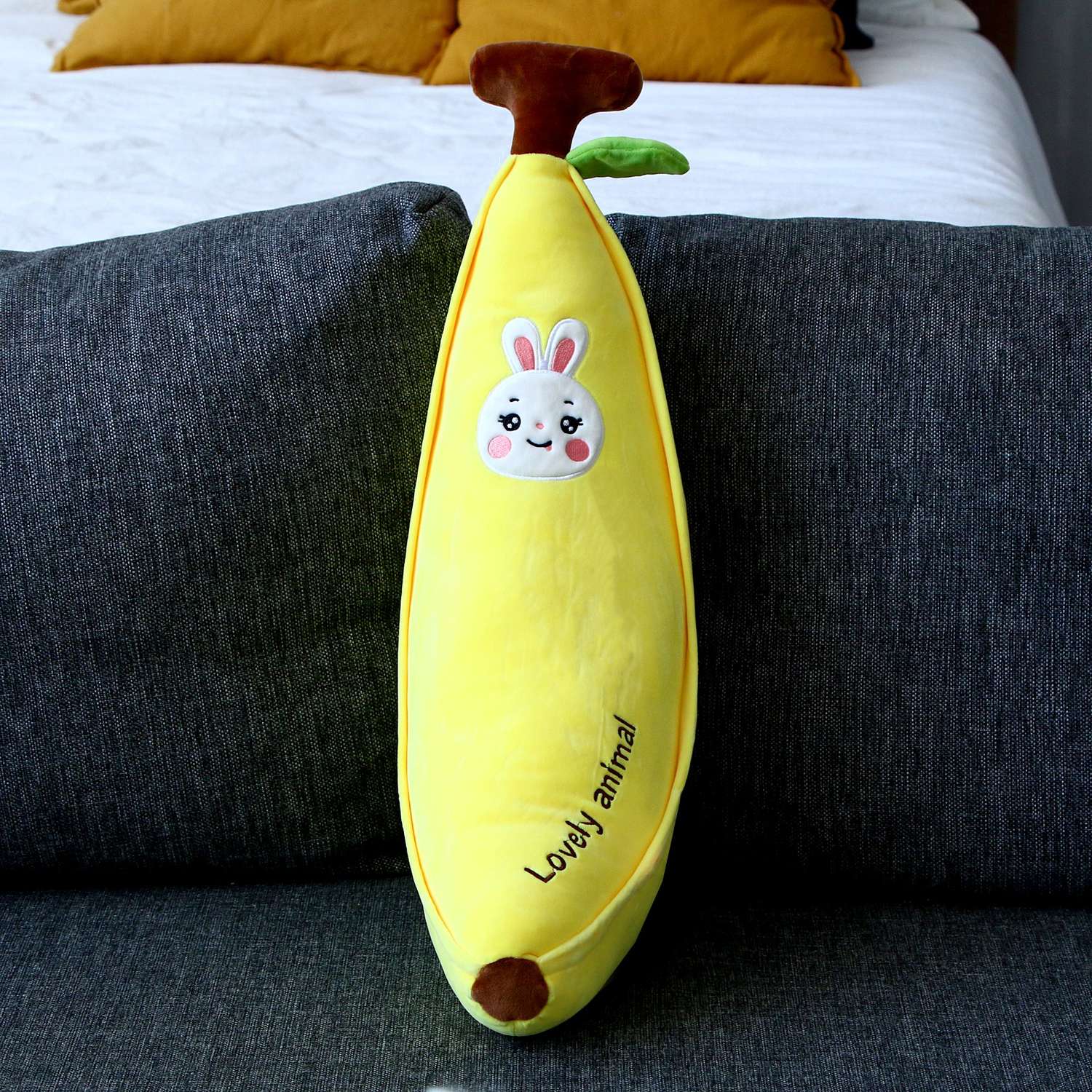 Мягкая игрушка Sima-Land подушка «Зайка-банан» 65 см цвет жёлтый - фото 3