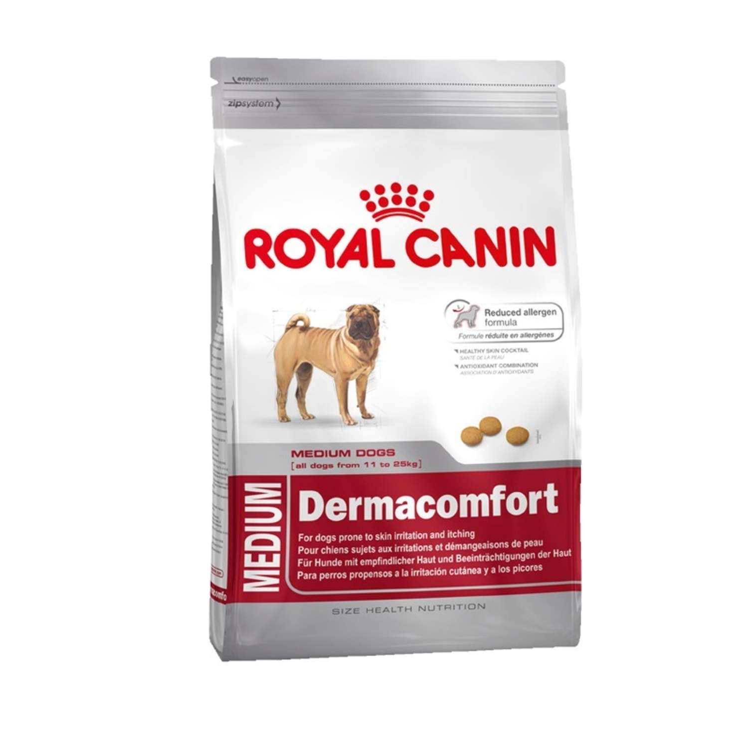 Корм для собак ROYAL CANIN средних пород с чувствительной кожей 10кг - фото 1
