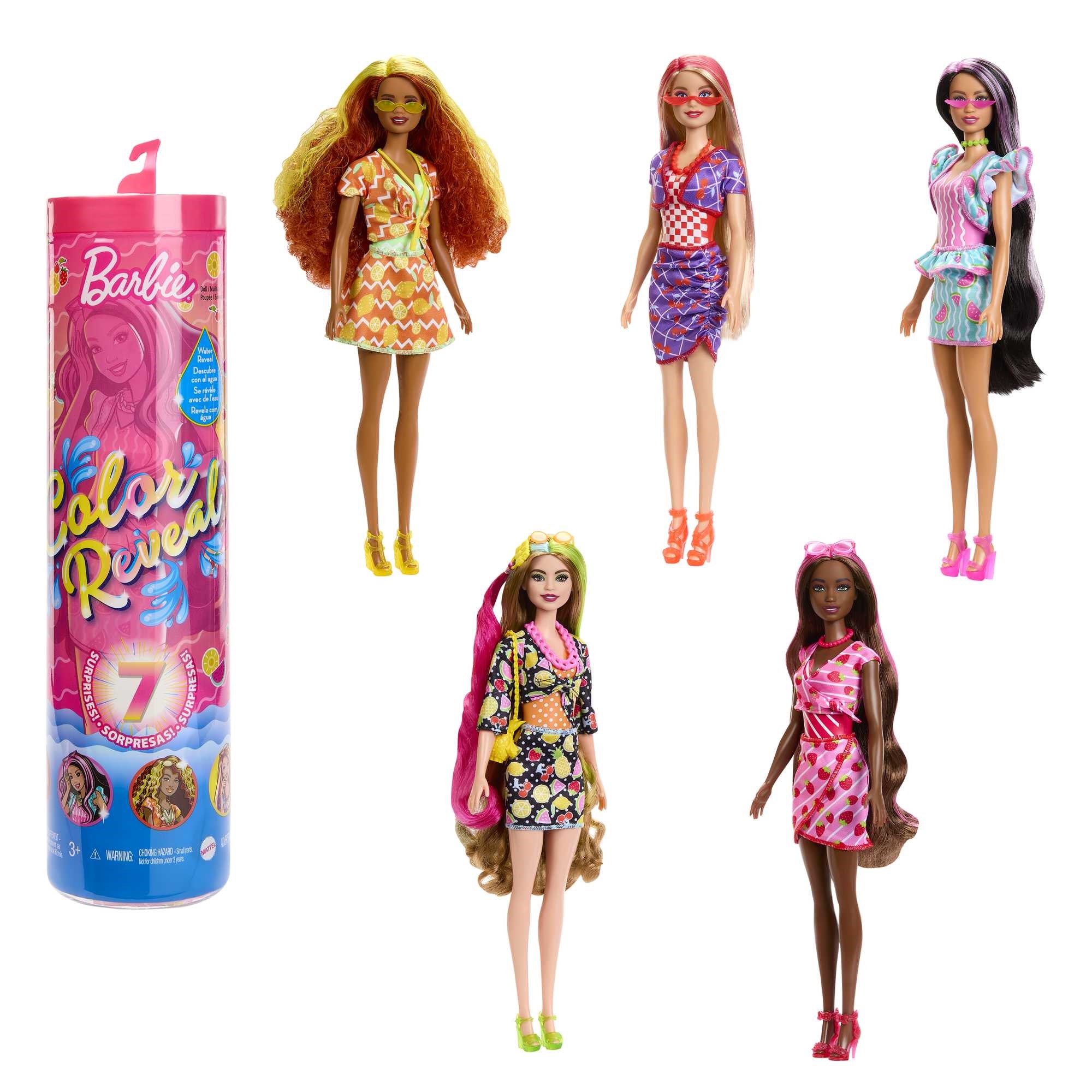 Barbie Color Reveal Fruit Кукла Розовый