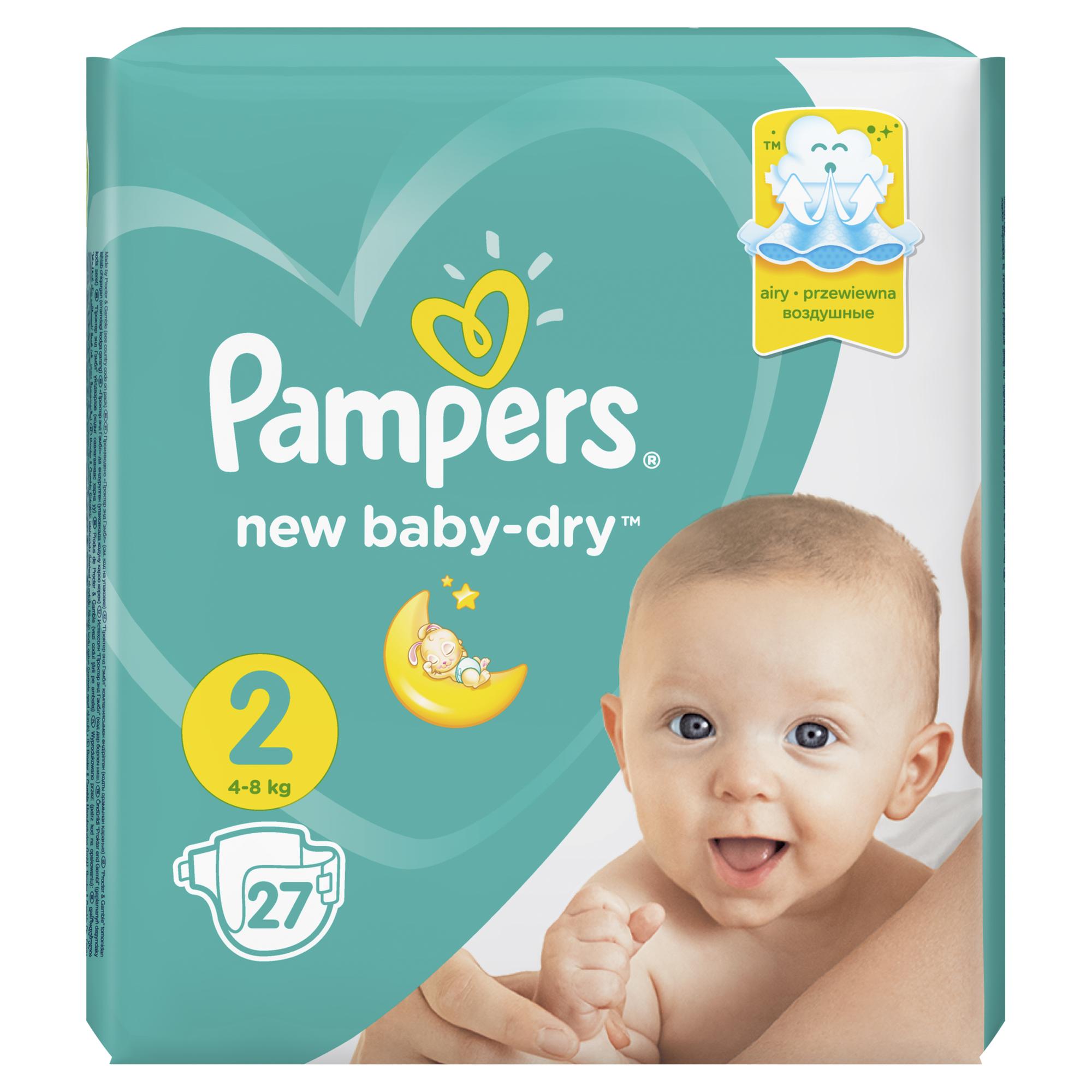 Подгузники Pampers New Baby-Dry 2 4-8кг 27шт - фото 11