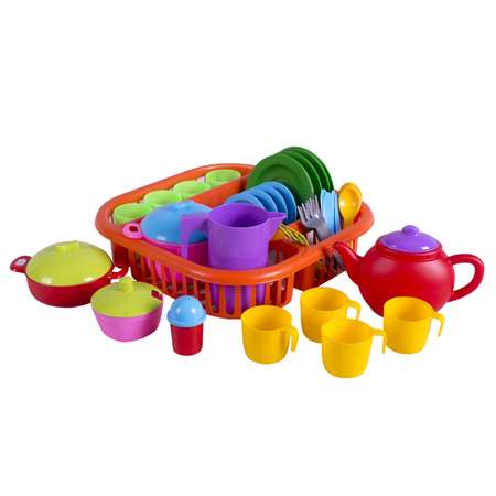 Набор посуды игрушечный Zarrin Toys в корзине 42 предмета