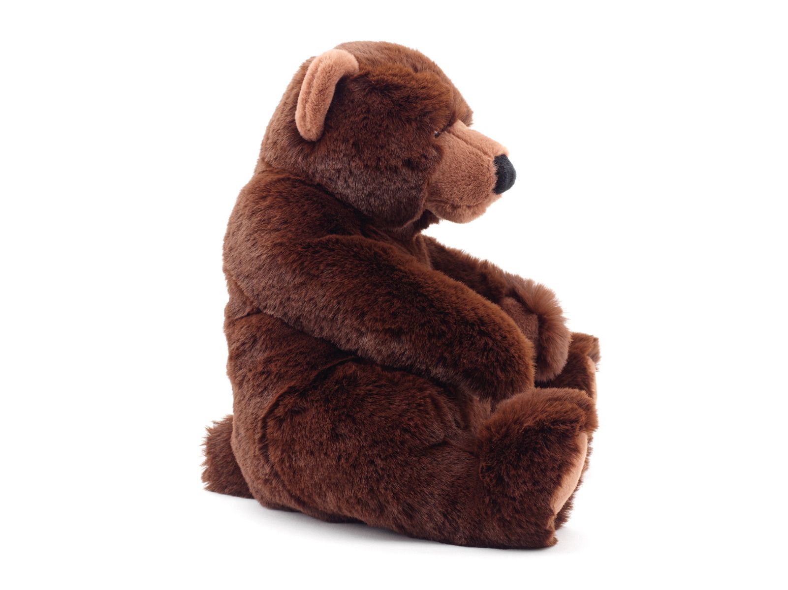 Игрушка мягкая LEOSCO Медведь красно-коричневый 20 см - фото 1
