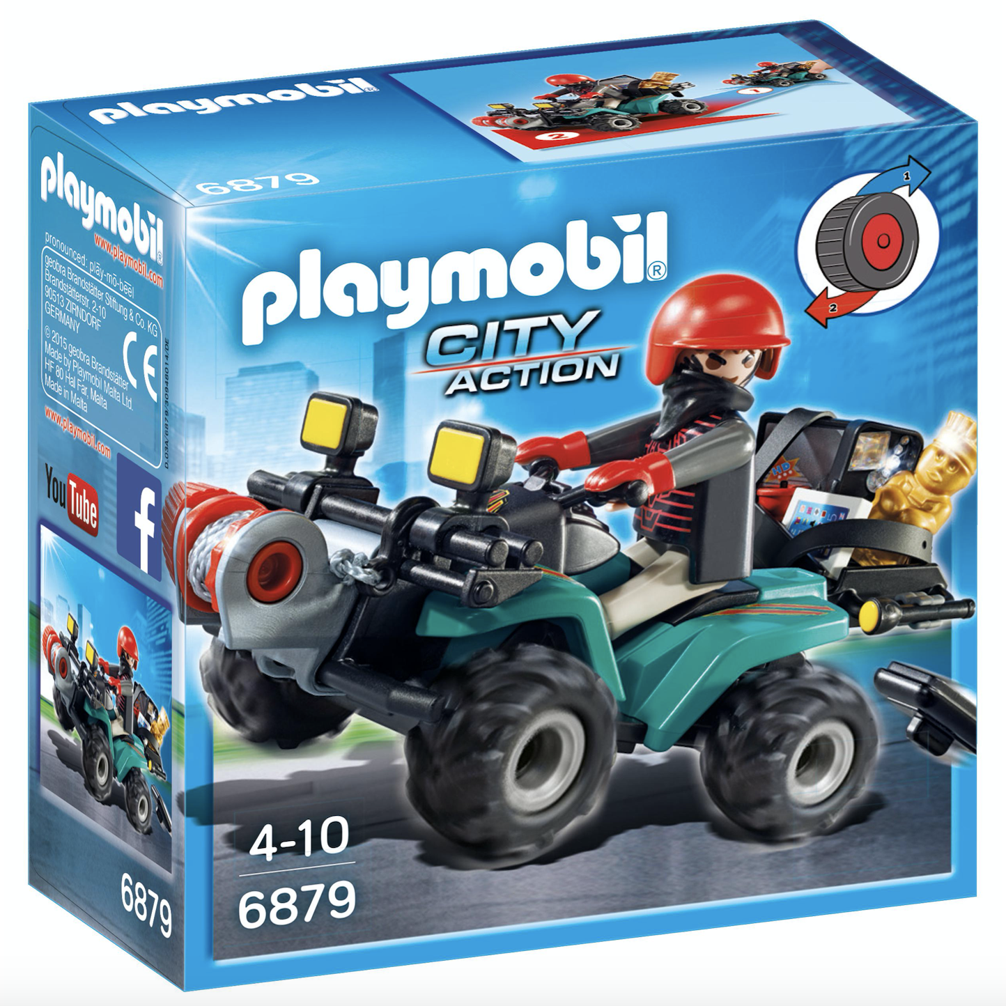 Конструктор Playmobil Квадроцикл грабителя с награбленным - фото 1