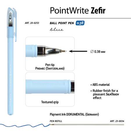 Набор из 24-х шариковых ручек Bruno Visconti PointWrite Zefir синие