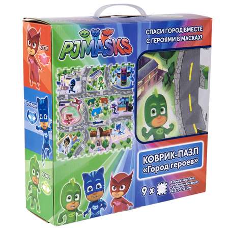 Коврик-пазл PJ masks Город Героев 34967