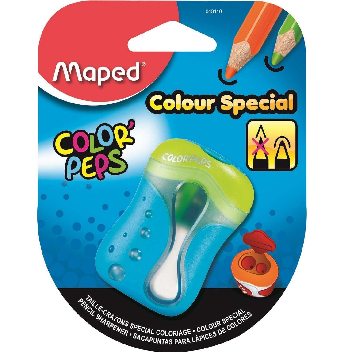 Точилка MAPED Color peps 2 отверстия с контейнером в ассортименте - фото 4