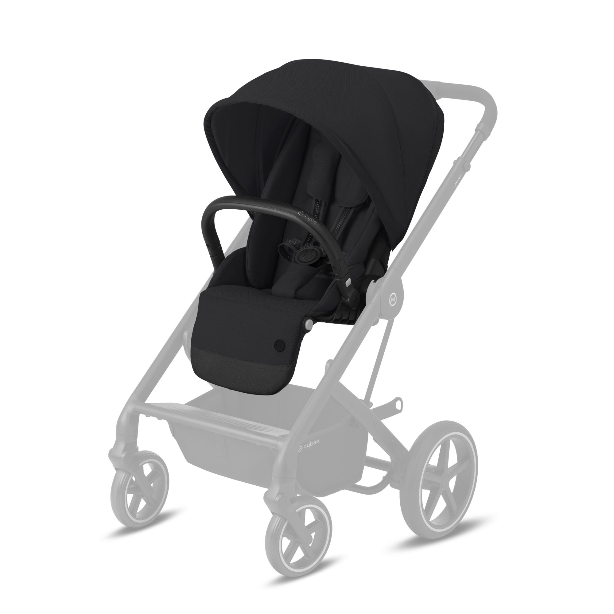 Коляска 3в1 Cybex Balios S BLK с дождевиком Deep Black - фото 3