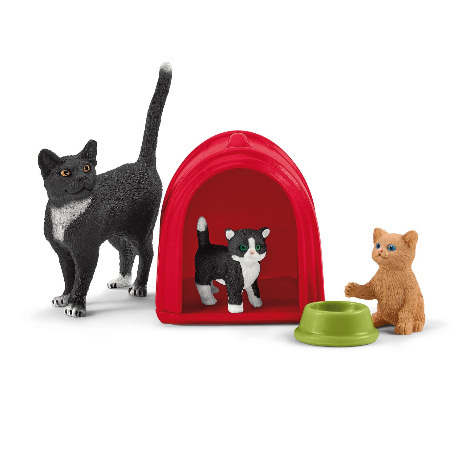 Набор SCHLEICH Игровой комплекс для кошки и котят 9предметов 42501 - фото 3