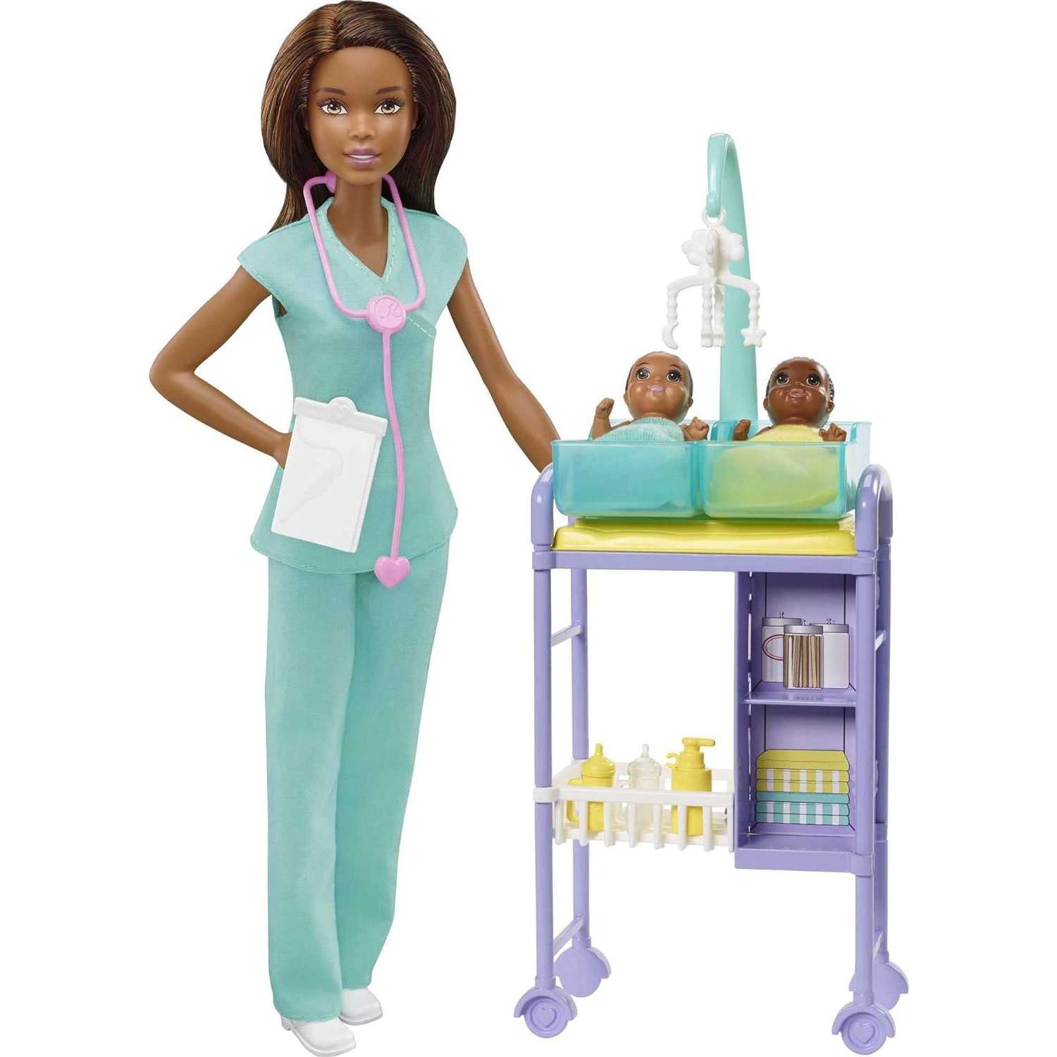 Набор игровой Barbie Детский врач Шатенка GKH24 GKH24 - фото 1