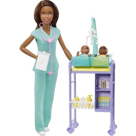 Набор игровой Barbie Детский врач Шатенка GKH24