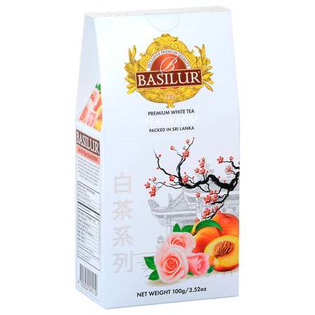 Чай белый Basilur Со вкусом персика и розы 100 г