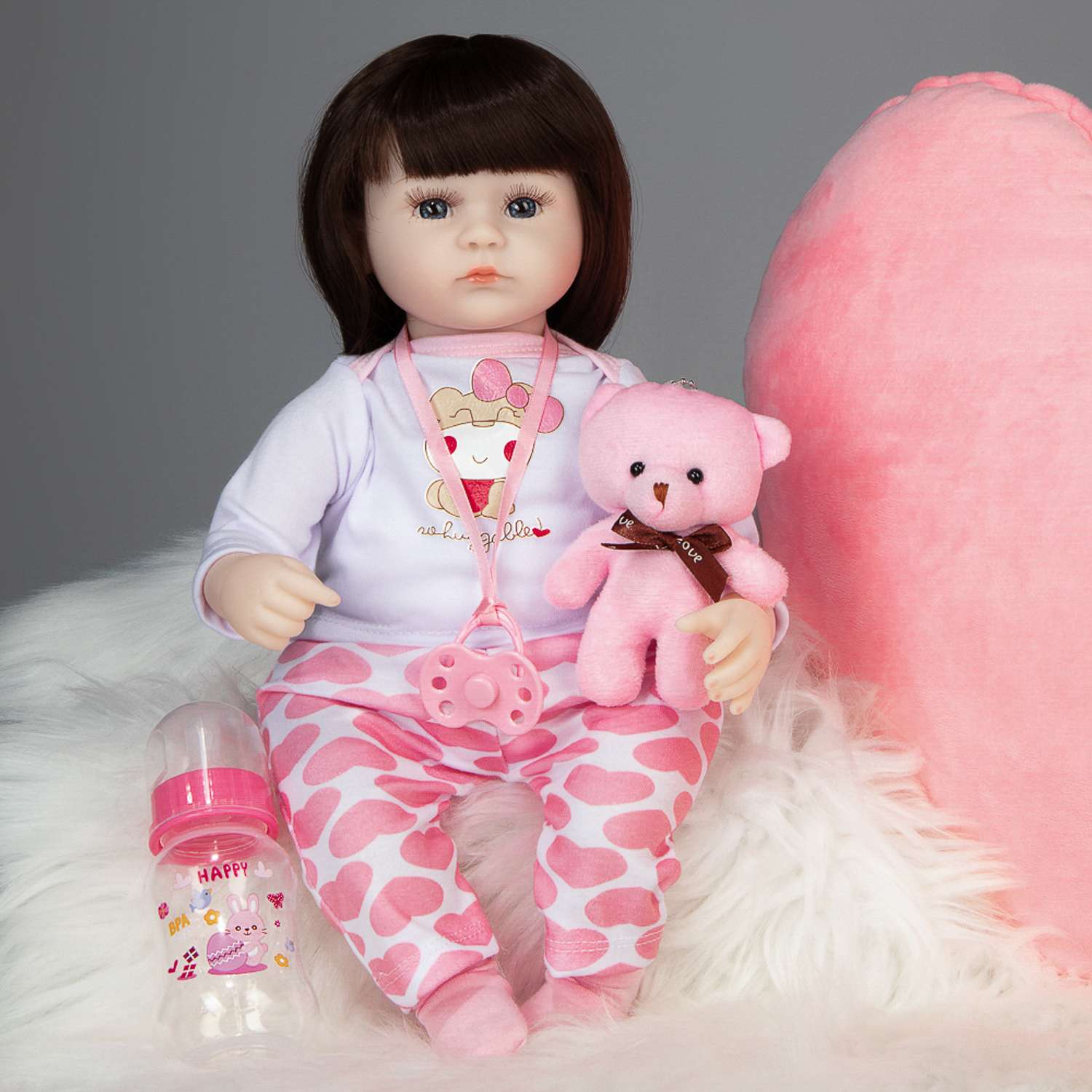 Кукла Реборн QA BABY девочка Алиса силиконовая большая 42 см 127717 - фото 16