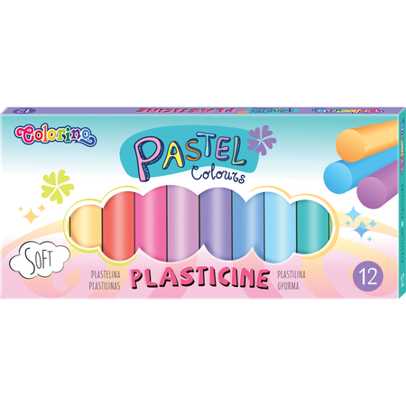Пластилин COLORINO Пастельные цвета 12 цветов Pastel Colours
