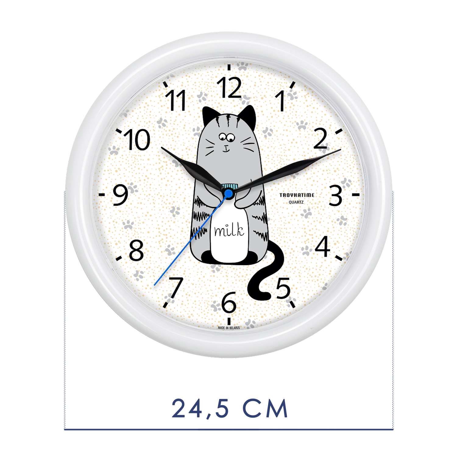 Часы настенные kinda Молочный котик - фото 2