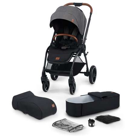 Коляска 2 в 1 Kinderkraft Evolution Cocoon Platinum grey