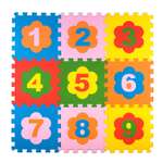 Развивающий детский коврик Eco cover игровой для ползания мягкий пол Цифры 33х33