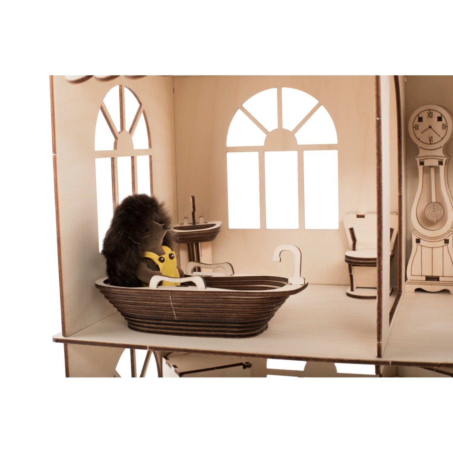 Конструктор ХэппиДом Кукольный домик Коттедж с пристройкой и мебелью Premium HK-D011 - фото 9