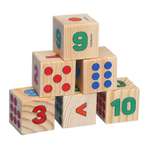 Кубики Лесная мастерская «Учим цифры» из натурального дерева