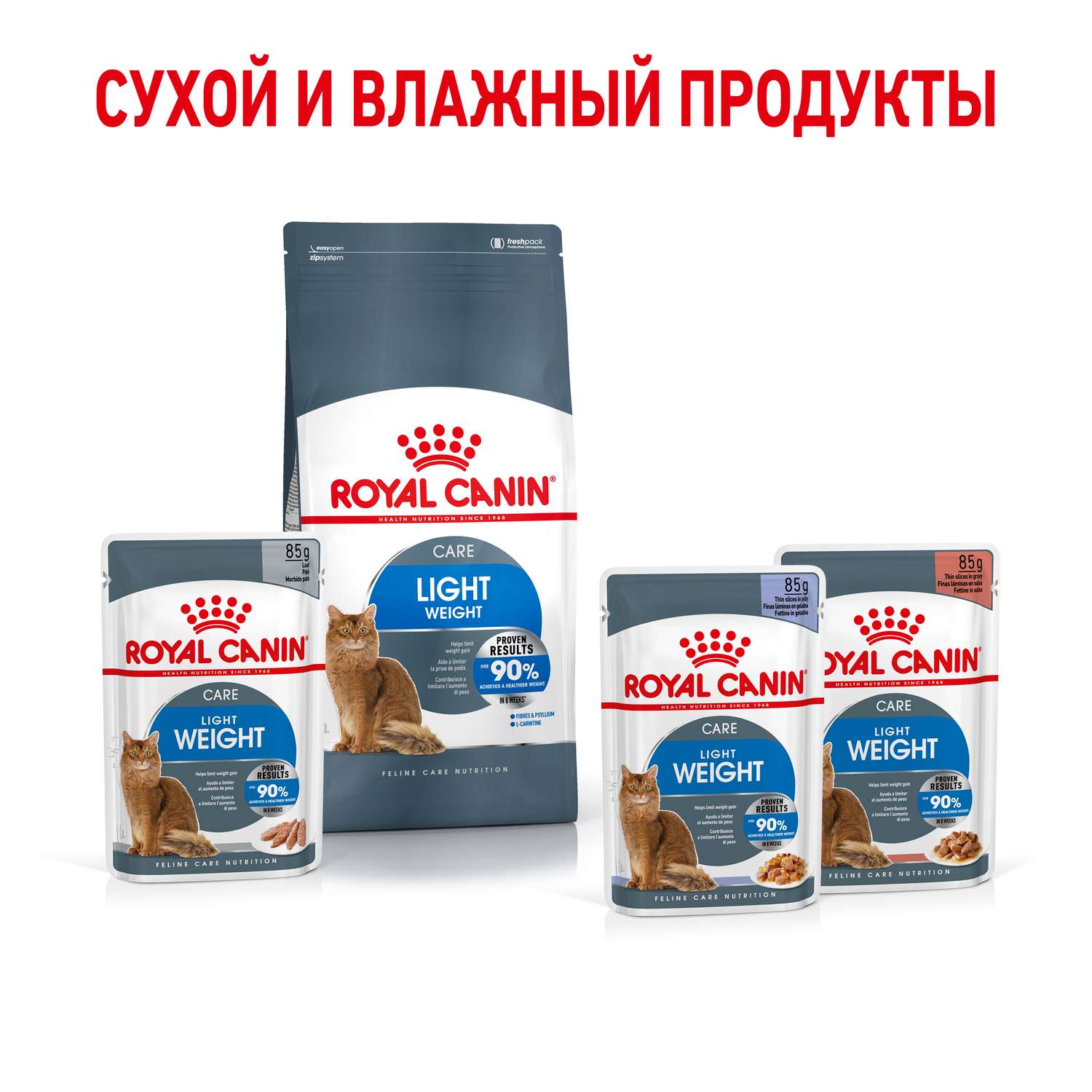 Корм влажный для кошек ROYAL CANIN Ultra light 85г склонных к полноте пауч - фото 9