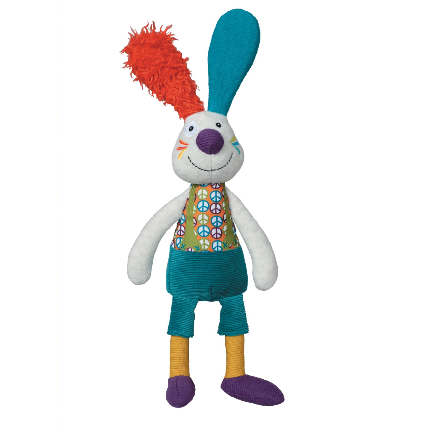 Игрушка мягкая Ebulobo Кролик Джеф С Погремушкой Внутри - фото 1