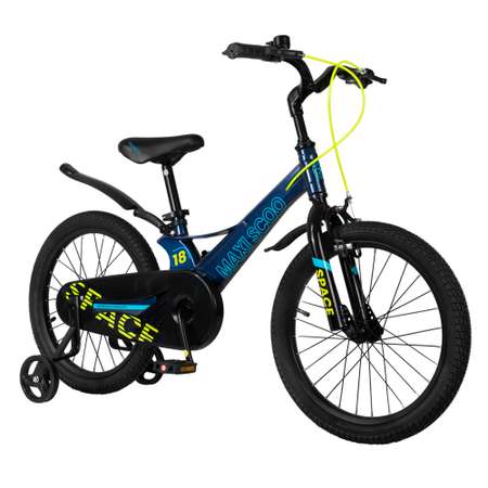 Детский двухколесный велосипед Maxiscoo Space стандарт 18 синий