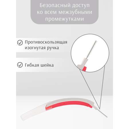 Межзубные ершики edel+white PROFI-LINE XS 0.42мм 6 штук с защитными колпачками