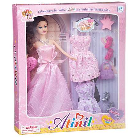 Кукла Junfa Atinil Гардероб модницы Выпускной бал розовое платье 28см