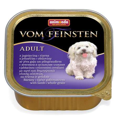 Корм для собак ANIMONDA 150г Vom Feinsten Menue с ягненком и цельными злаками консервированный