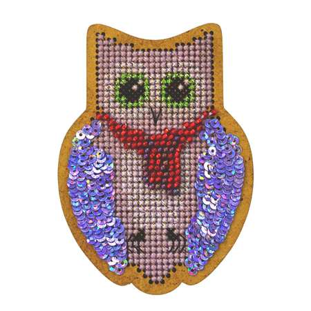 Набор для вышивания крестом Созвездие ИК-005 Новогодняя игрушка Совушка 6*8см