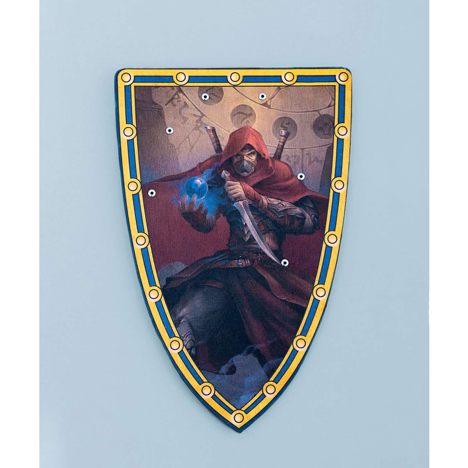Игрушка Щит Средневековая крепость треугольный Воин с шаром - фото 1