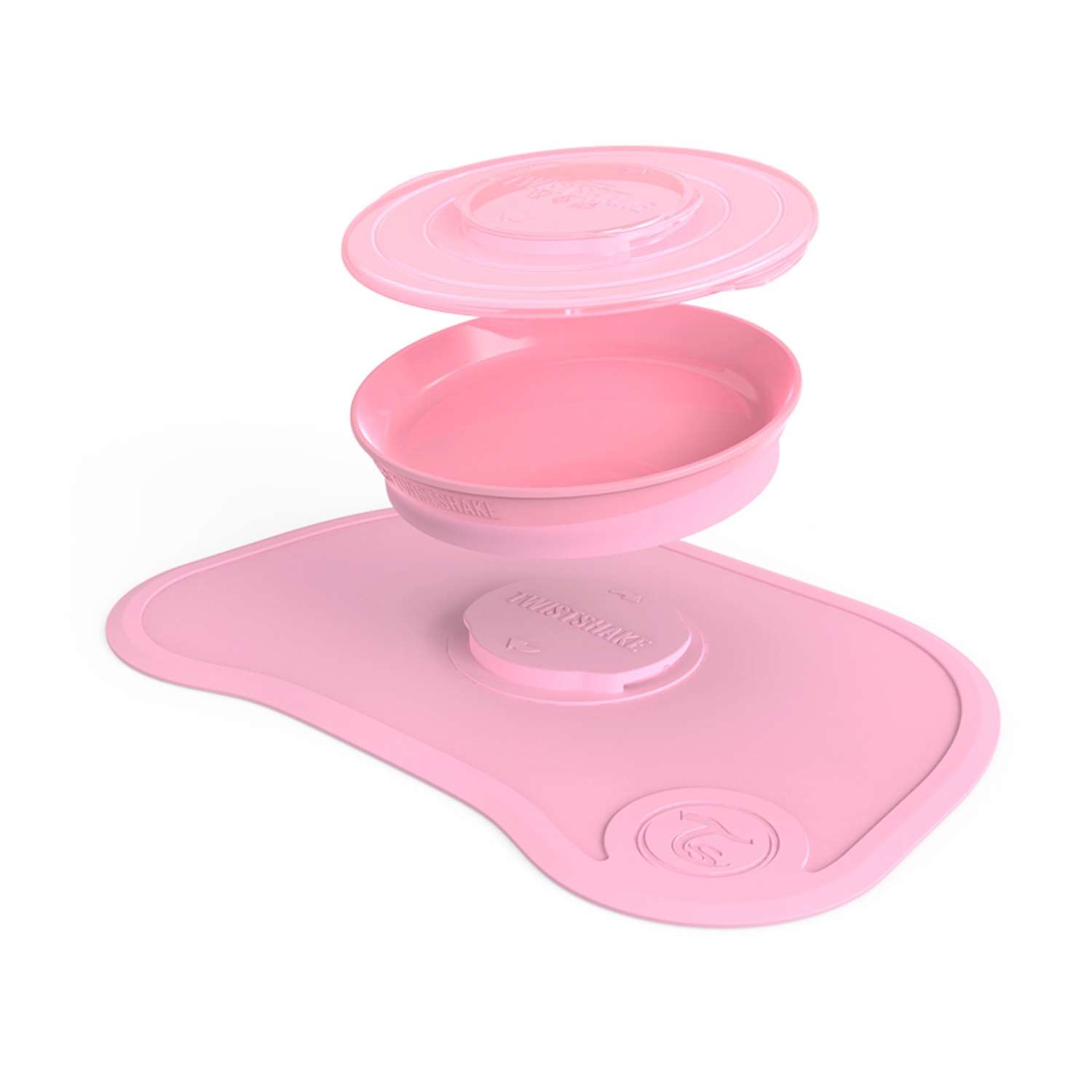 Коврик с тарелкой Twistshake Пастельный розовый - фото 2