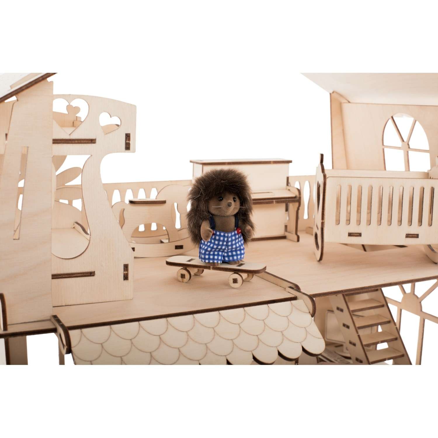 Конструктор ХэппиДом Кукольный домик Коттедж с мебелью Premium HK-D010 - фото 12