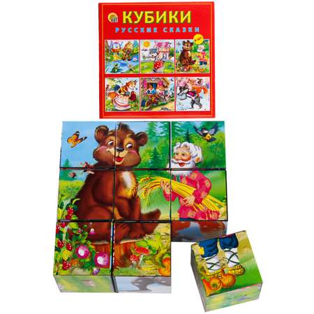 Кубики Рыжий кот Русские сказки К09-8080