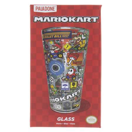 Бокал PALADONE стеклянный Super Mario Kart Glass 400ML PP8325NN