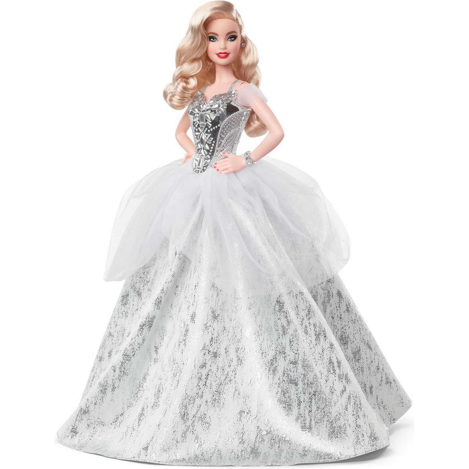 Кукла Barbie Праздник Блондинка в серебряном платье GXL21 GXL21 - фото 7