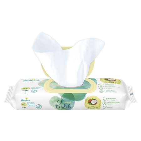 Салфетки влажные Pampers Pure Protection Coconut 42 шт