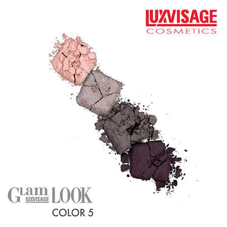 Палетка теней Luxvisage Glam look 4-х цветные тон 5