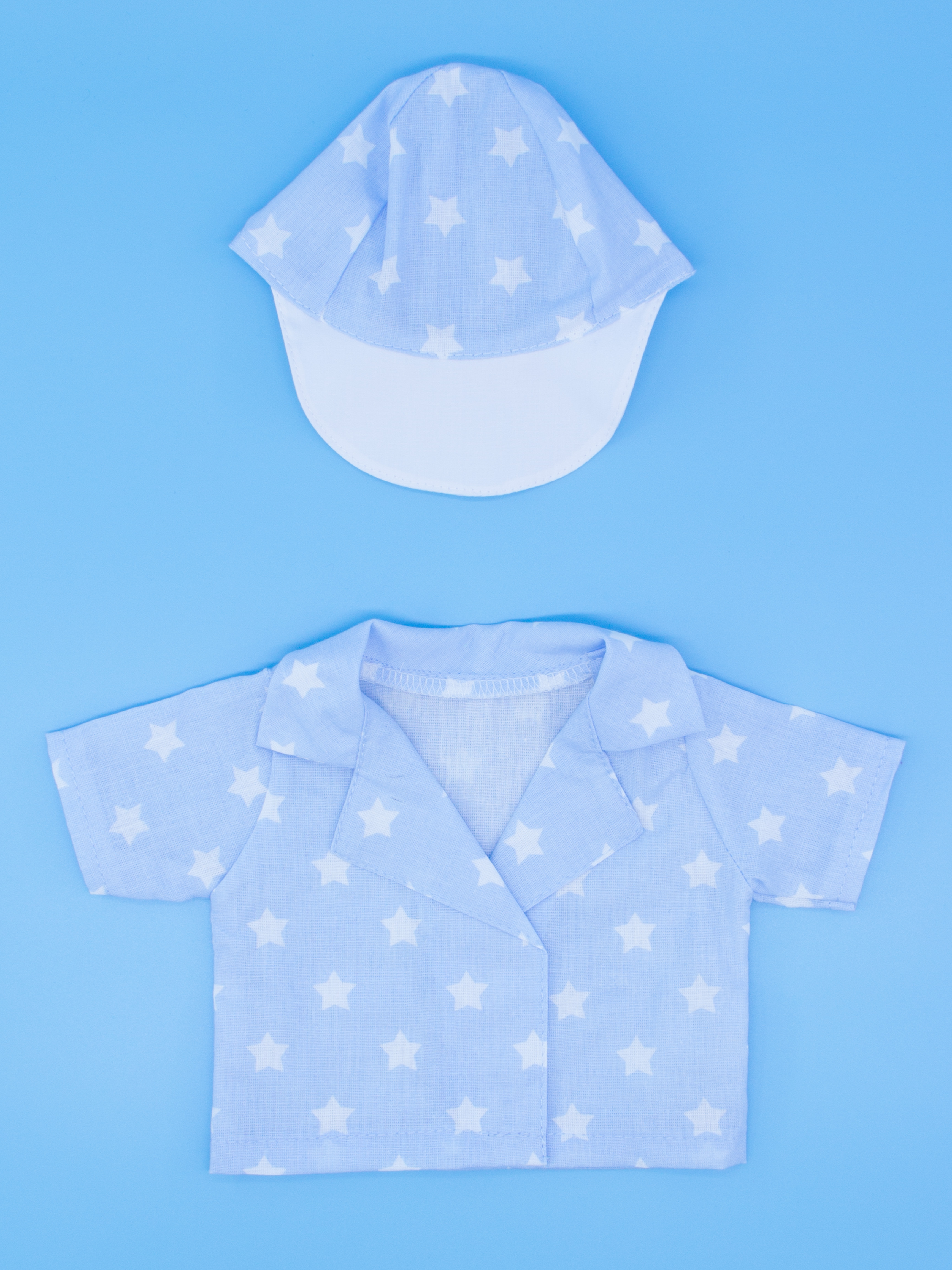 Комплект одежды МОДНИЦА для пупса 43-48 см голубой 6129голубой-белый - фото 9