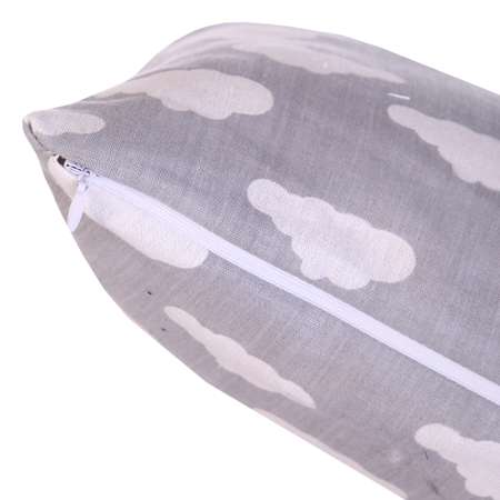 Подушка для беременных Спаленка Компакт 150*25 Облачка на сером