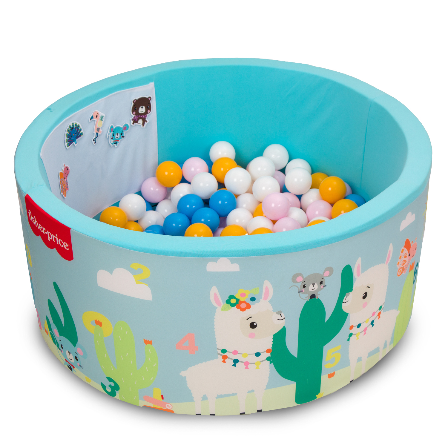 Бассейн Hotenok сухой Fisher Price Изучаем цифры в саванне 40 см 200 шаров Sbh149SP_FP - фото 2