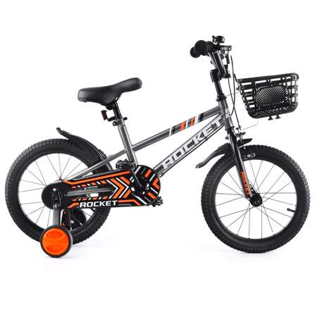 Велосипед детский 2-х колесный ROCKET 16 дюймов модель 2023 года R0106 оранжевый