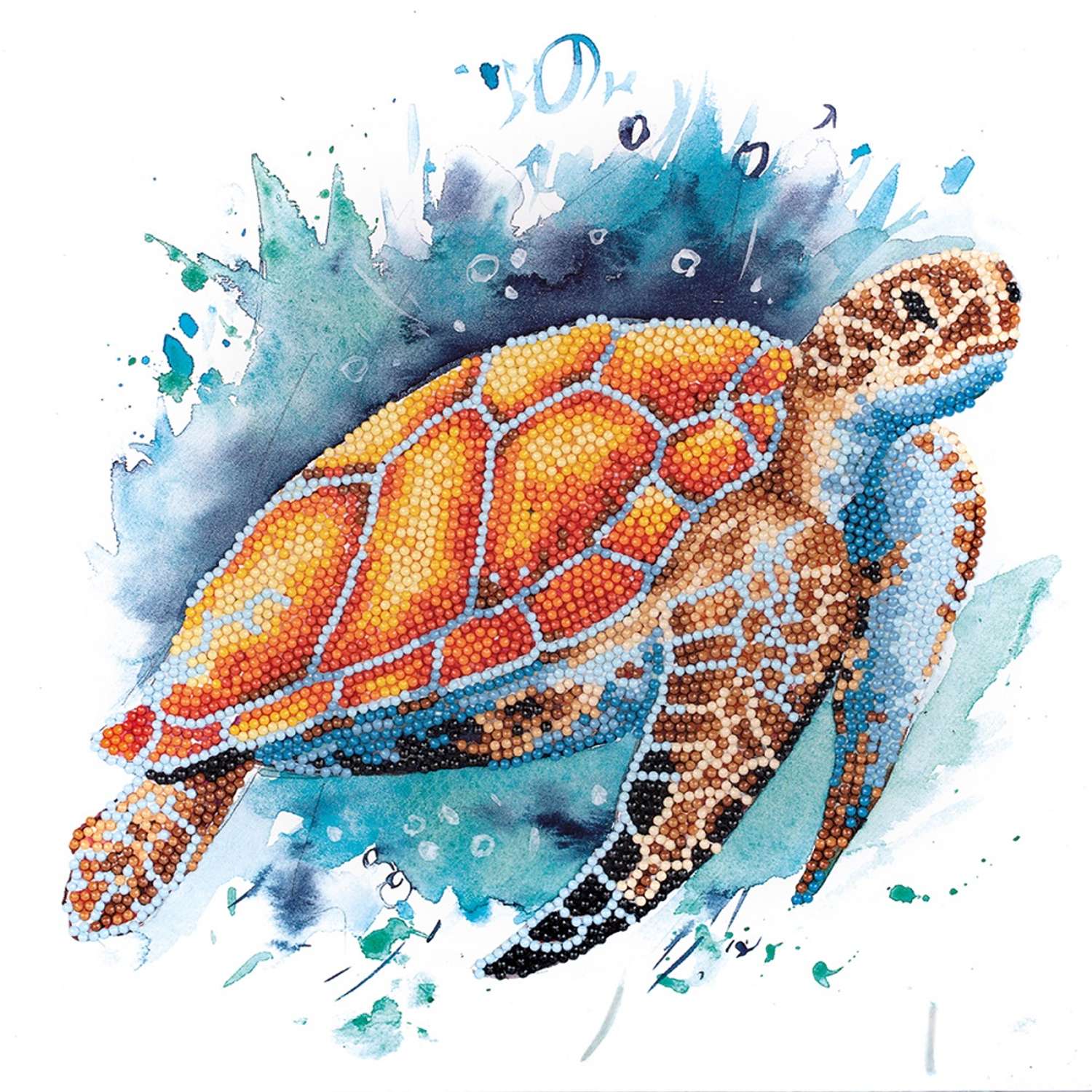 Кристальная мозаика Фрея ALBP-288 постер Морская черепаха 30 х 30 см - фото 1