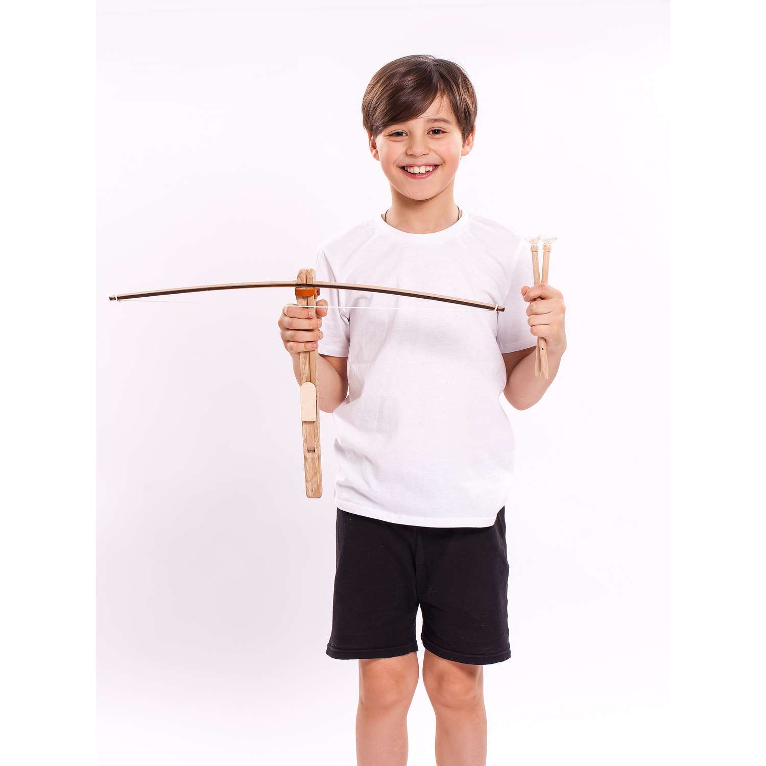 Деревянный арбалет Древо Игр детский с двумя стрелами на присосках - фото 17