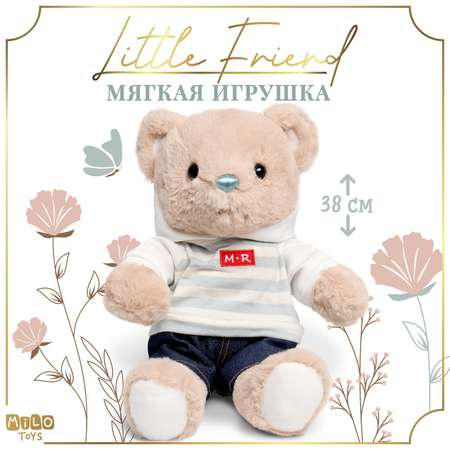 Мягкая игрушка Milo Toys «Little Friend» мишка в джинсах и кофте