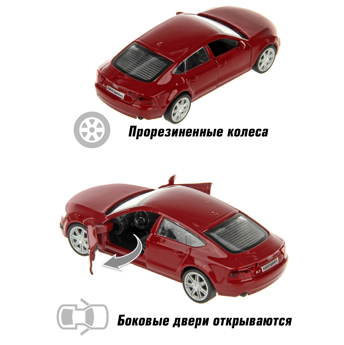 Автомобиль HOFFMANN Audi а7 1:43 инерционный 126387 - фото 3